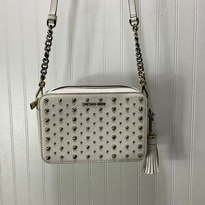 Michael Kors White Studded Crossbody Bag